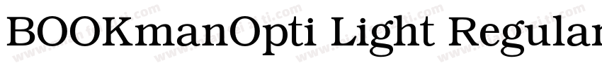 BOOKmanOpti Light Regular字体转换